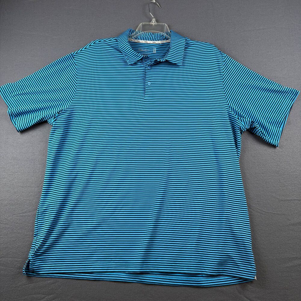 Walter Hagen Mens Golf Polo Black Striped 2XL XXL